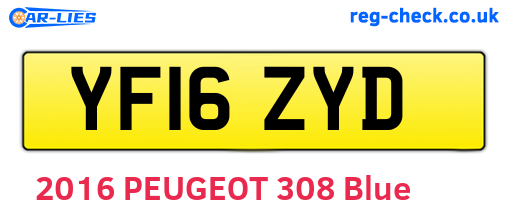 YF16ZYD are the vehicle registration plates.