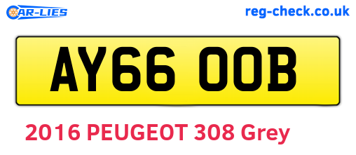 AY66OOB are the vehicle registration plates.
