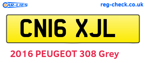 CN16XJL are the vehicle registration plates.