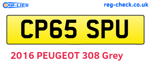 CP65SPU are the vehicle registration plates.