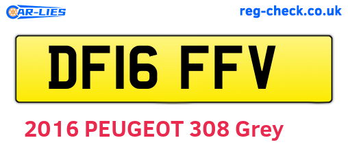 DF16FFV are the vehicle registration plates.
