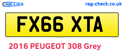 FX66XTA are the vehicle registration plates.