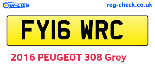 FY16WRC are the vehicle registration plates.
