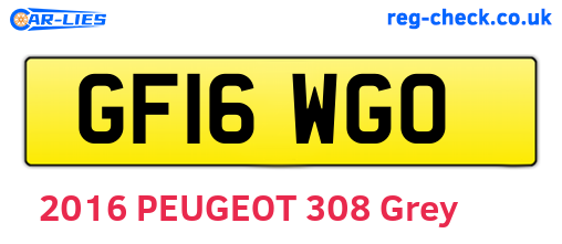 GF16WGO are the vehicle registration plates.