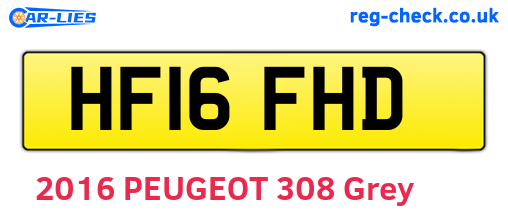 HF16FHD are the vehicle registration plates.