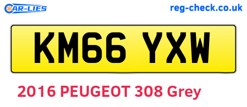 KM66YXW are the vehicle registration plates.