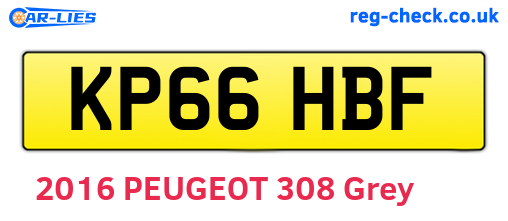 KP66HBF are the vehicle registration plates.