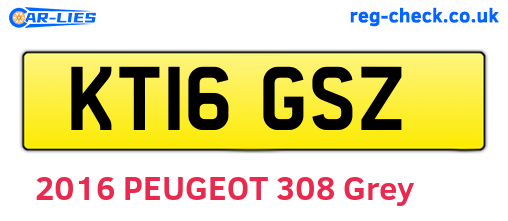 KT16GSZ are the vehicle registration plates.