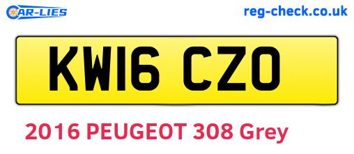 KW16CZO are the vehicle registration plates.