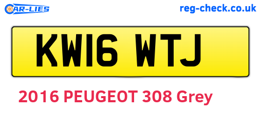 KW16WTJ are the vehicle registration plates.