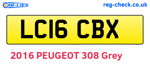 LC16CBX are the vehicle registration plates.