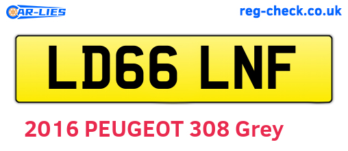 LD66LNF are the vehicle registration plates.