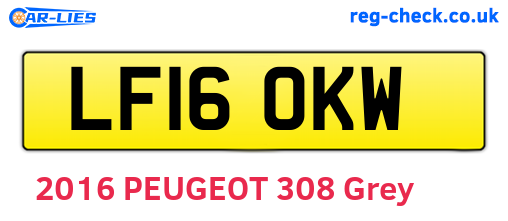 LF16OKW are the vehicle registration plates.