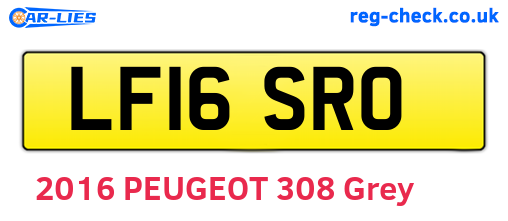 LF16SRO are the vehicle registration plates.