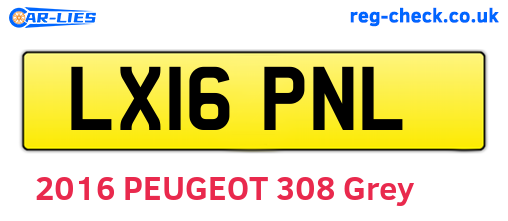 LX16PNL are the vehicle registration plates.