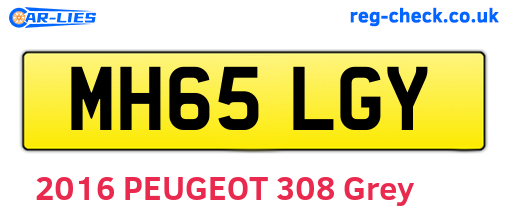MH65LGY are the vehicle registration plates.