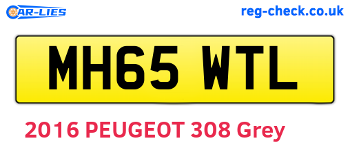 MH65WTL are the vehicle registration plates.