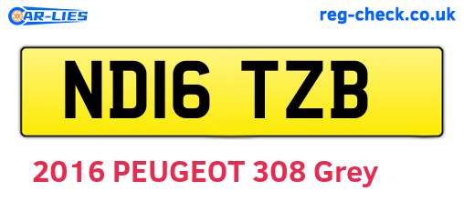 ND16TZB are the vehicle registration plates.