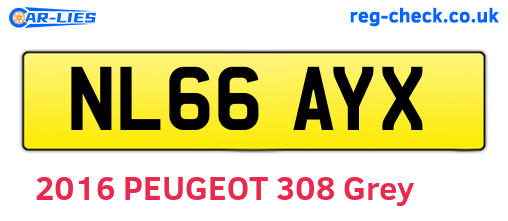 NL66AYX are the vehicle registration plates.