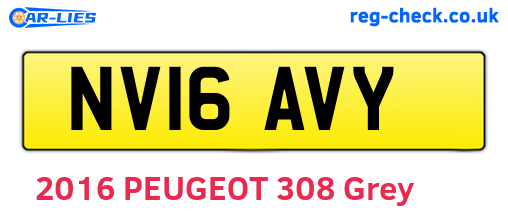 NV16AVY are the vehicle registration plates.