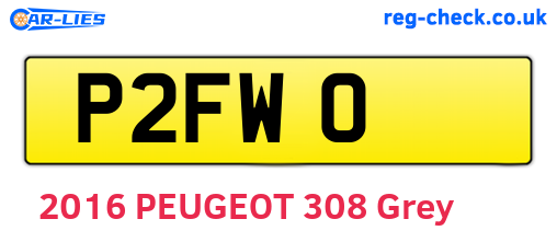 P2FWO are the vehicle registration plates.