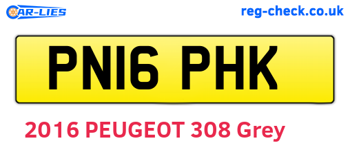 PN16PHK are the vehicle registration plates.