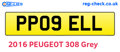 PP09ELL are the vehicle registration plates.