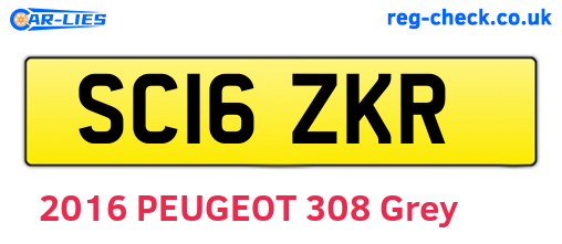 SC16ZKR are the vehicle registration plates.