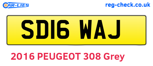 SD16WAJ are the vehicle registration plates.