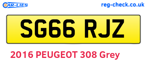 SG66RJZ are the vehicle registration plates.