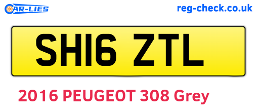 SH16ZTL are the vehicle registration plates.