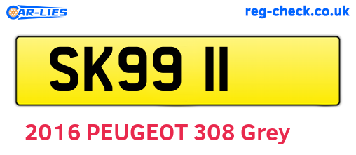 SK9911 are the vehicle registration plates.