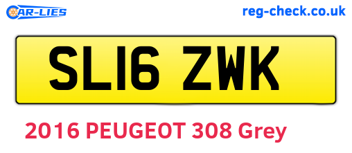 SL16ZWK are the vehicle registration plates.