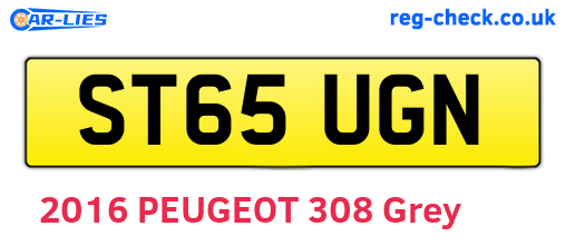 ST65UGN are the vehicle registration plates.