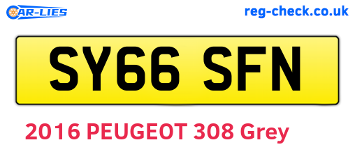 SY66SFN are the vehicle registration plates.