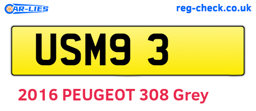 USM93 are the vehicle registration plates.