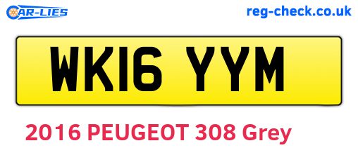 WK16YYM are the vehicle registration plates.