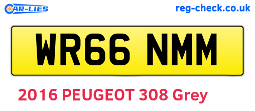 WR66NMM are the vehicle registration plates.