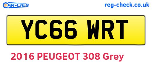 YC66WRT are the vehicle registration plates.
