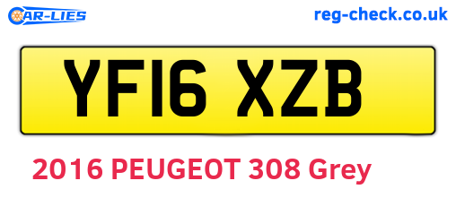 YF16XZB are the vehicle registration plates.