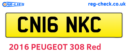CN16NKC are the vehicle registration plates.