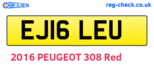 EJ16LEU are the vehicle registration plates.