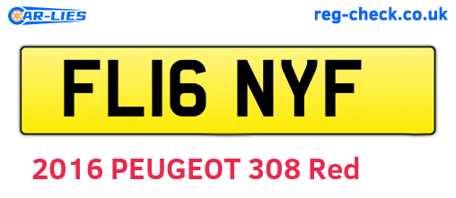 FL16NYF are the vehicle registration plates.