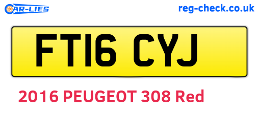 FT16CYJ are the vehicle registration plates.