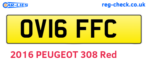 OV16FFC are the vehicle registration plates.