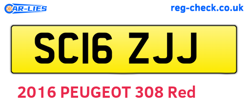 SC16ZJJ are the vehicle registration plates.