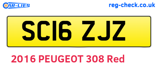 SC16ZJZ are the vehicle registration plates.