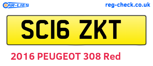 SC16ZKT are the vehicle registration plates.