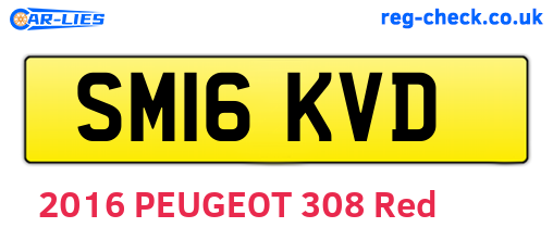 SM16KVD are the vehicle registration plates.