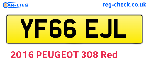 YF66EJL are the vehicle registration plates.